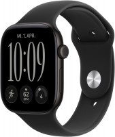 Apple Watch Series 12 (46mm) GPS Smartwatch Alu mit Sportarmband S/M schwarz/schwarz