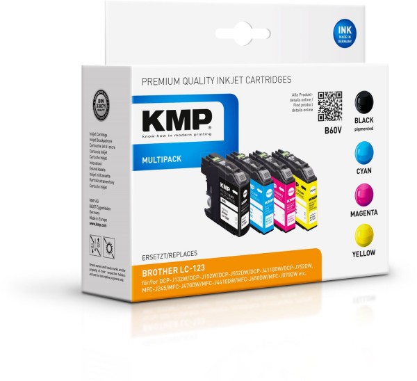 B60V Tinten-Multipack ersetzt LC-123VALBPDR 4-farbig