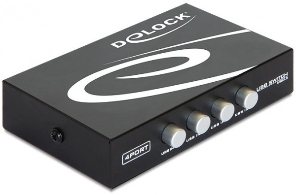 USB 2.0 4-Port manuell schwarz
