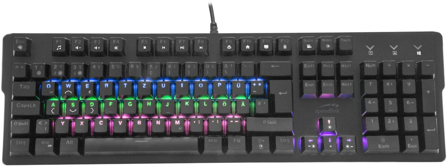 Vela LED Gaming Tastatur schwarz