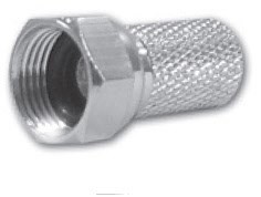 F-Stecker 7 mm ohne Dichtring silber