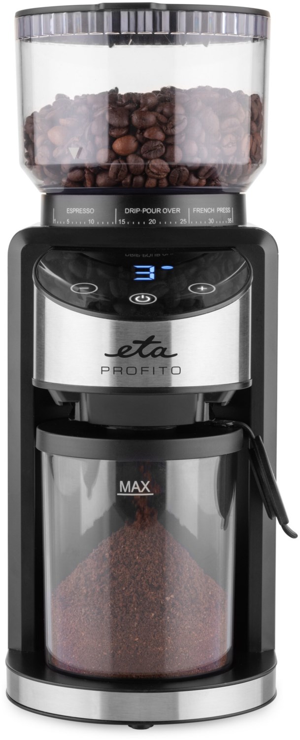 Profito Kaffeemühle silber/schwarz