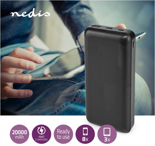 UPBKPD20000BK (20.000mAh) Powerbank schwarz