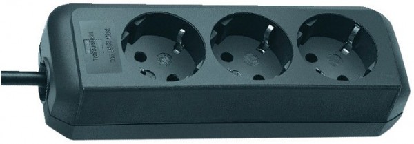 Eco-Line Steckdosenleiste 3-fach (1,5m) schwarz