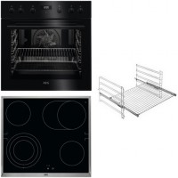 FHHS23B03 Herdset bestehend aus EES435020B+HE604070XB+TR1LFV schwarz + edelstahl