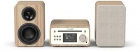 Classic Stereo Mini Hifi-System Baumwoll-Weiß/Eiche