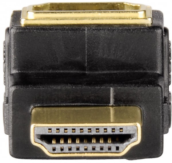 HDMI-Adapter Stecker - Kupplung 90° schwarz