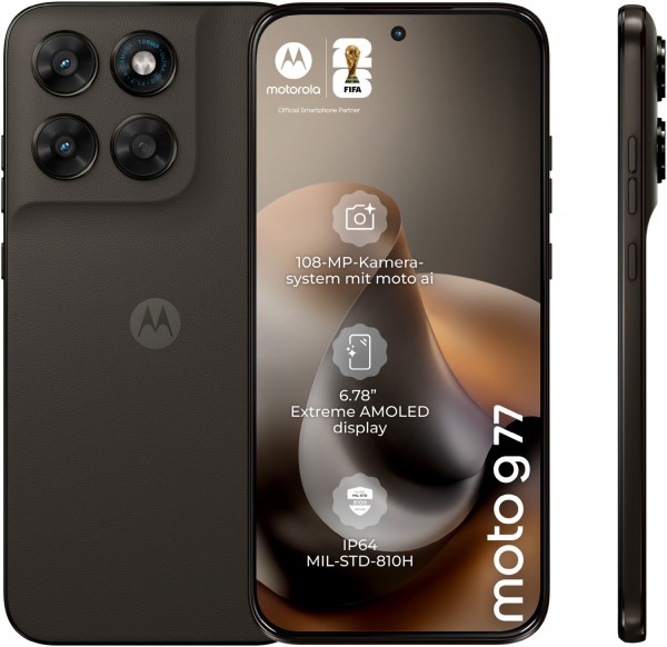 moto g77 Smartphone PANTONE black olive, 256 GB Speicher, 8 GB RAM, 108 MP Kamera, 6,78 Zoll Display, 60,9 Std. Akku, 5G, Android