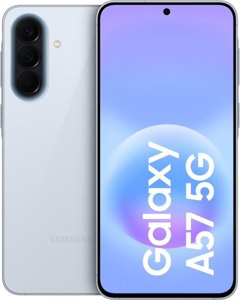 Galaxy A57 5G (128GB) Smartphone awesome icyblue, 50 MP Kamera, 6,7 Zoll Display, 52 Std. Akku, Android