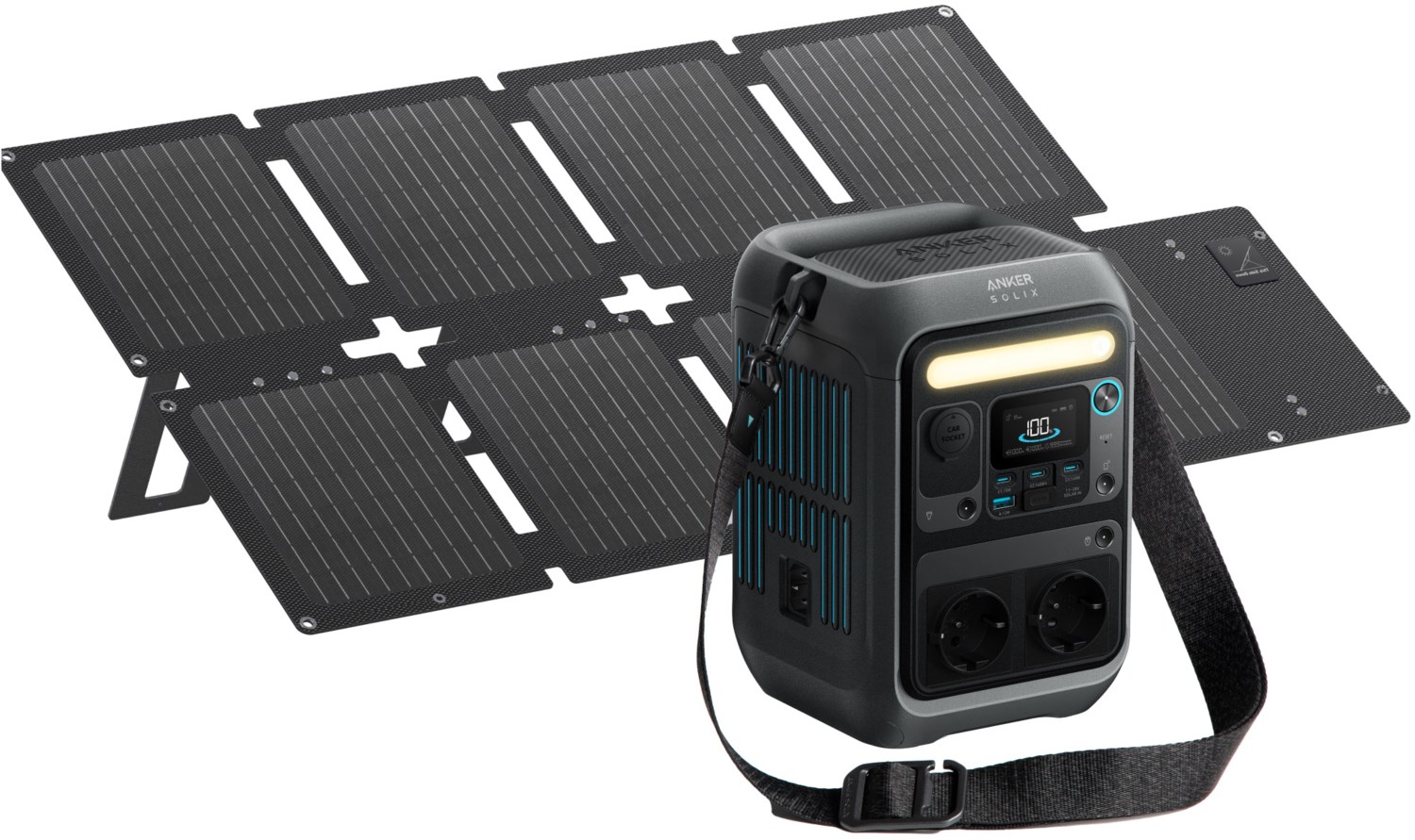 Image of C300X (288Wh) mobiles Solar-Komplettset inkl. PS60 Solarpanel (60W)