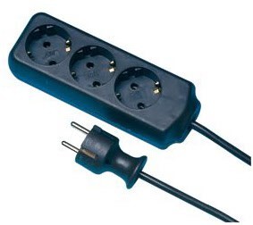 Steckdosenleiste 3-fach (3m) schwarz