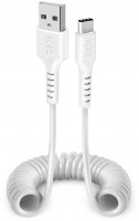 USB > USB Type-C Spiralkabel (17cm) weiß