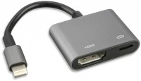 Lightning > HDMI Adapter schwarz/grau