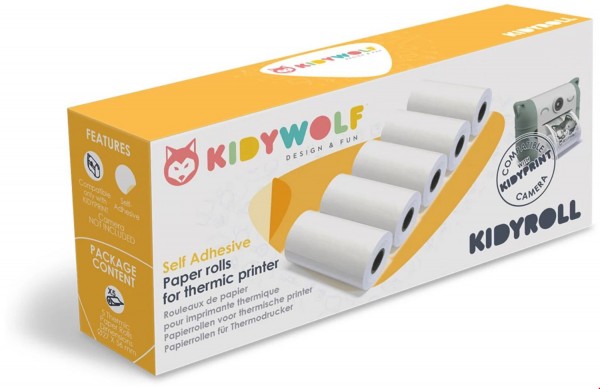 KIDYROLL Klebepapier (5 Rollen) für KIDYPRINT Sofortbildkamera