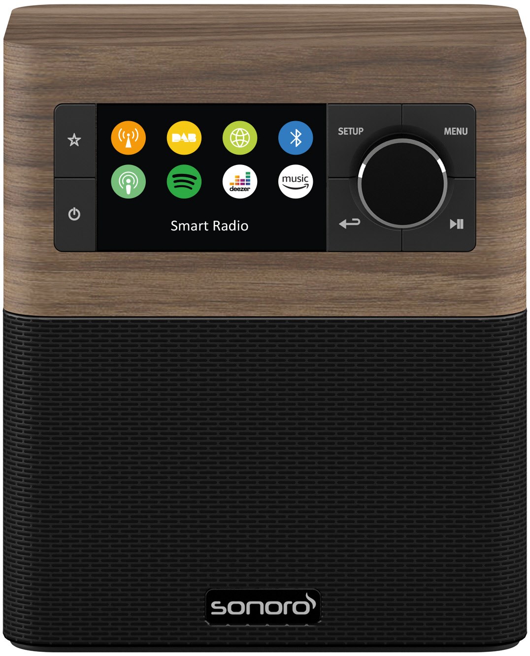 Sonoro Stream Internetradio walnuß/schwarz