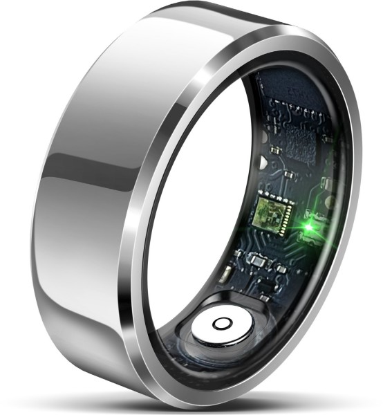 Smart Ring SR6 (Größe 12) silber, 7 Tage Akkulaufzeit, Pulsmessung, Blutsauerstoffmessung
