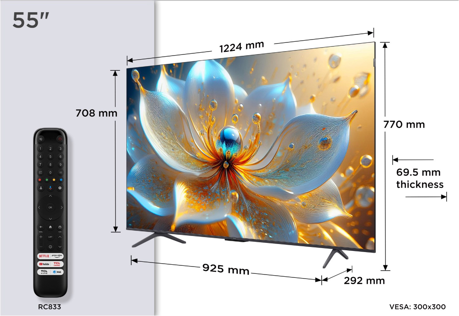 55P89K 139 cm (55") QLED-TV brushed metal