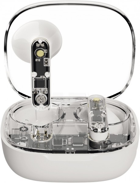 T150-WHT True Wireless Kopfhörer weiß transparent