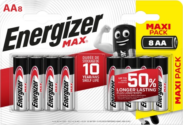 Max AA Mignon-Batterie 8er Blister