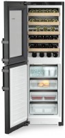 SWNbsd 529i-20 Stand-Wein-Gefrierkombination blacksteel