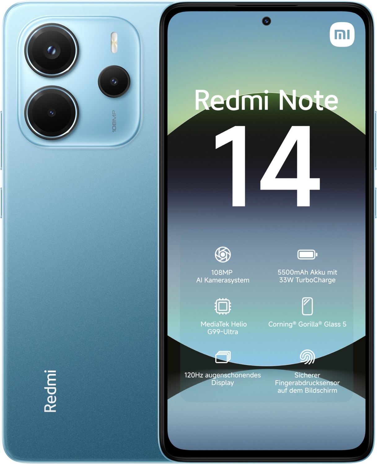 Xiaomi Redmi Note 14 (6GB+128GB) Smartphone ocean blue | EURONICS