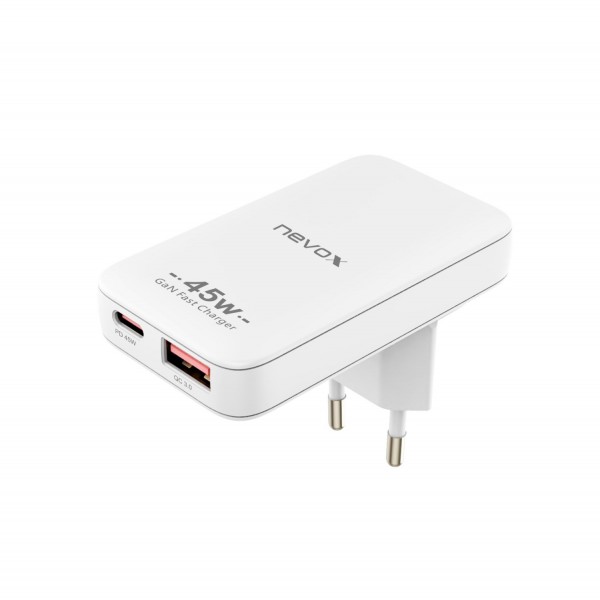 USB/USB-C GaN Ladegerät (45W) weiß