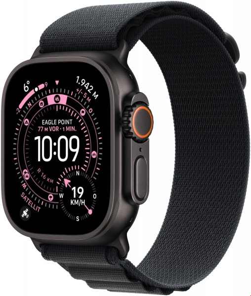 Watch Ultra 3 (49mm) GPS+5G Smartwatch Titan mit Alpine Loop (S) schwarz/schwarz