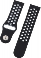 Armband Dual Silicon (22mm) schwarz/grau