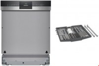 SN53HS7VBE Teilintegrierter Einbau-Geschirrspüler 60 cm bestehend aus SN53HS17BE + SZ36DX02 gebürsteter Stahl