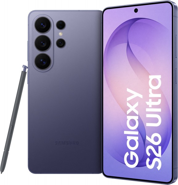 Galaxy S26 Ultra (256GB) Smartphone cobalt violet, 12 GB RAM, 200 MP Kamera, 6,9 Zoll Display, 55 Std. Akku, 5G, Android