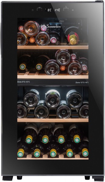 LS51.2ZBLACK Weintemperierschrank schwarz