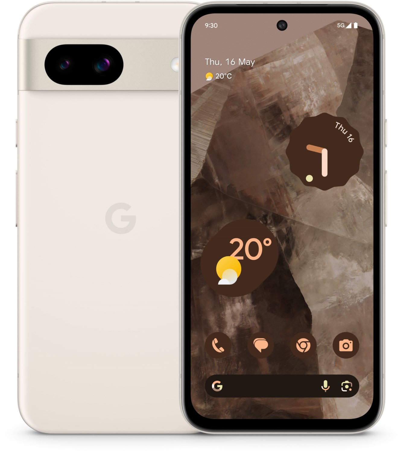 Pixel 8a (128GB) Smartphone porcelain, 64 MP Kamera, 6,1 Zoll Display, 40,1 Std. Akku, 5G, Android