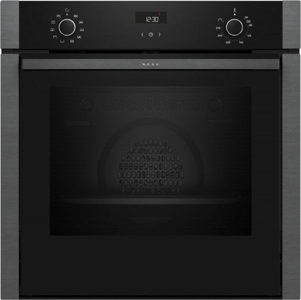 B3ACE2AG3 Einbaubackofen graphit, 71 l, Pizza-Stufe, schnelles Vorheizen, Heißluftgrill, 59,4 cm breit, A+