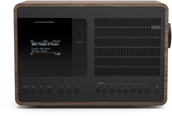SuperConnect Internetradio walnuß/schwarz