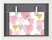 Bilderrahmen Muro 16,5x21,5cm mit Schnur und Klammern weiß