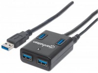 USB 3.0 4-Port Hub inkl. Netzteil schwarz