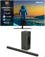 55OLED810/12 139 cm (55") OLED Ambilight TV metall inkl. TAB8200/10 2.1 Soundbar mit Subwoofer, 4K Ultra HD, Smart-TV, 120 Hz, DVB-T2/DVB-C/DVB-S2