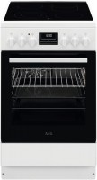 CCB544BGBW Elektroherd mit Glaskeramikfeld weiss, 57 l, Pizza-Stufe, Heißluftgrill, 50 cm breit, A, 4 Kochzonen
