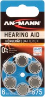Zinc-Air 675 (PR44) 6er Blister Batterie silber