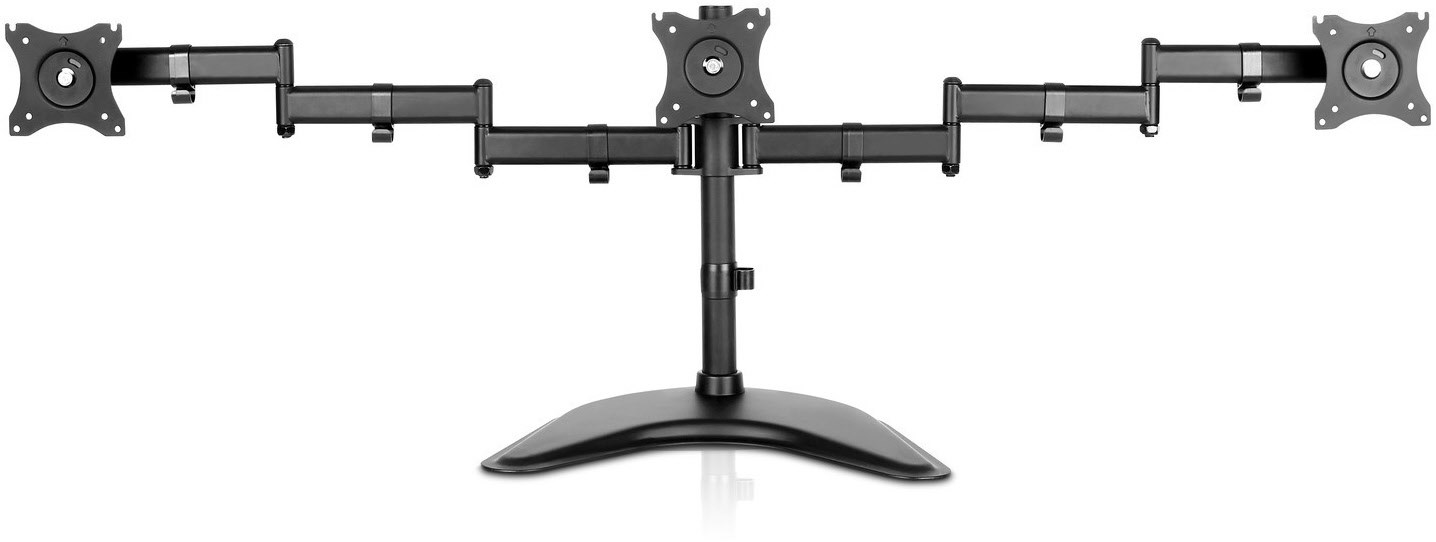 Dreifach Monitorständer 13-27" schwarz