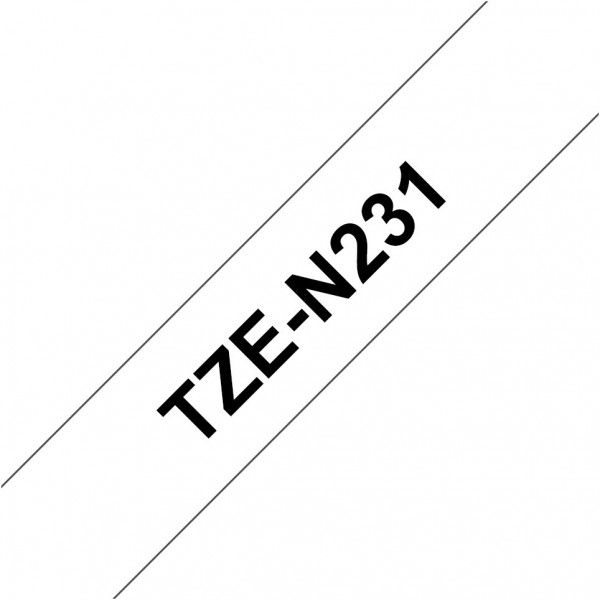 TZe-N 231 Schriftband weiß/schwarz