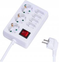 7-fach Steckendosenlite (1,4m) weiß