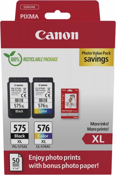 PG-575XL/CL-576XL Photo Value Pack 4-farbig