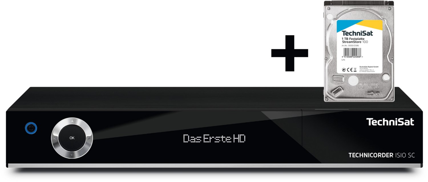 TechniCorder ISIO SC Streamstore 100 DVB-T/-C/-S2 HDTV Kombireceiver schwarz