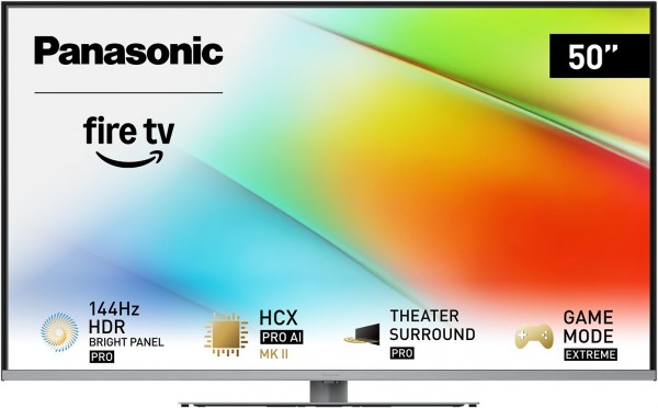 TV-50W93BE8 126 cm (50") LCD-TV mit Full Array LED-Technik silber, 4K Ultra HD, Smart-TV, 120 Hz, DVB-T2/DVB-C/DVB-S2, Sprachsteuerung