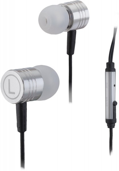 IN-EAR Headphone In-Ear-Kopfhörer mit Kabel silber