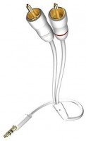 Premium MP3 Audiokabel (3,0m) weiß/silber