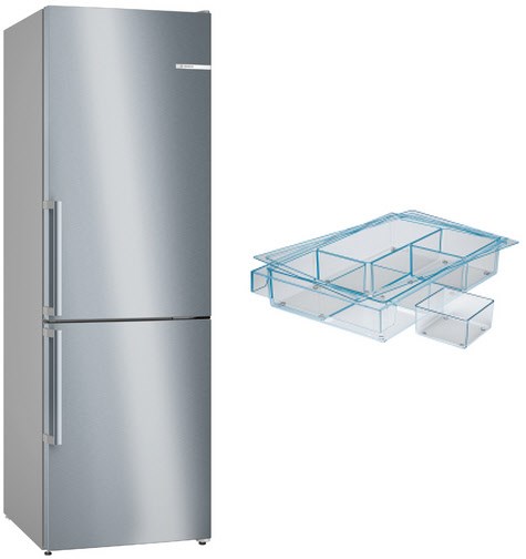 KGHN36VICT Kühl-/Gefrierkombination bestehend aus KGN36VICT + KSZ10010 edelstahl/cleansteel