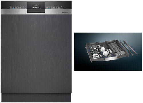 SN53ESS2BD Teilintegrierter Einbau-Geschirrspüler 60 cm bestehend aus SN53ES02BD + SZ36DB04 edelstahl