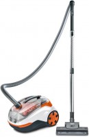 Cycloon Hybrid Pet & Friends Bodenstaubsauger mit Wasserfilter orange/weiß, HEPA-Filter, 11 m Reichweite, Parkett-Bürste, Tierhaar-Düse